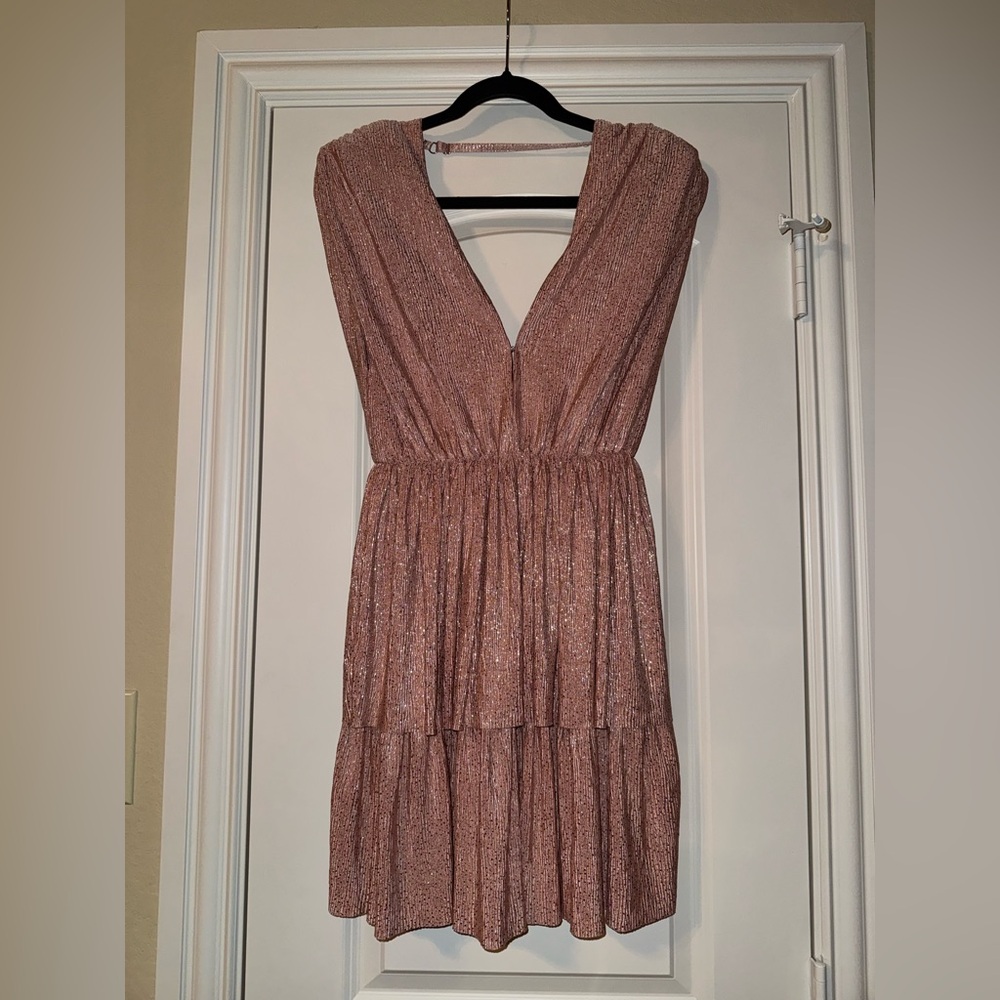 Sabina Musayev Shimmering Pink‎ Mini size small  Dress - Picture 3 of 8